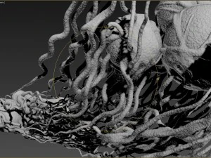 cancer growth 2 static hipoly 3D Model