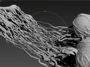 cancer growth 2 static hipoly 3D Model