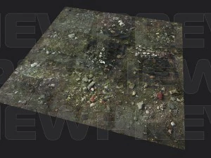 grungy groundplane pbr tiled 3D Model
