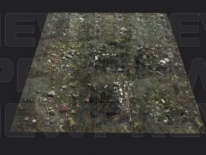 grungy groundplane pbr tiled 3D Model