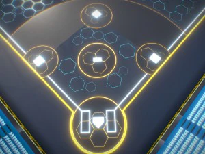 stadion baseballowy świecący pbr Model 3D