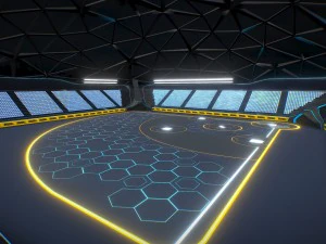 baseball glow stadium pbr 3D Model