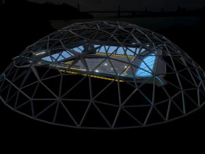 baseball glow stadium pbr 3D Model