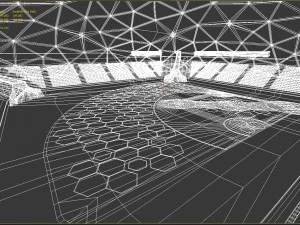baseball glow stadium pbr 3D Model