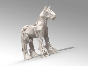 paard gestileerd 3D printmodel