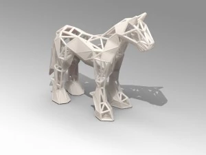 様式化された馬 3Dプリントモデル