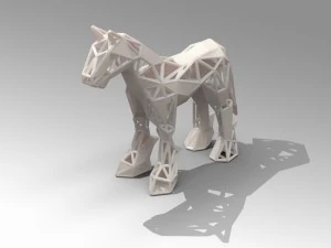 様式化された馬 3Dプリントモデル