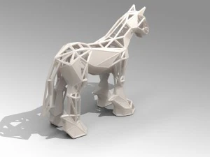 様式化された馬 3Dプリントモデル