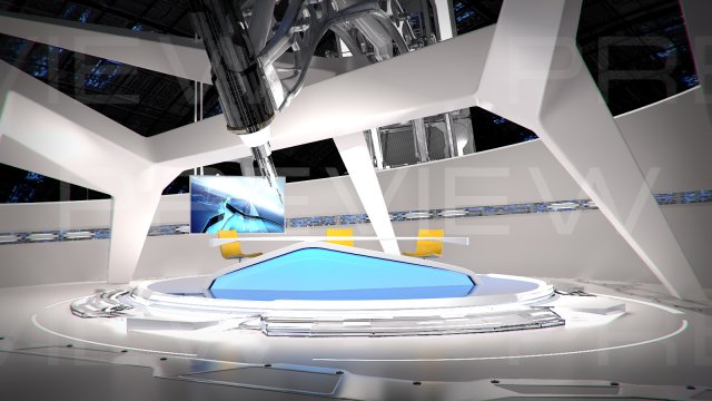 virtual tv studio 09 Model 3D .c4d .max .obj .3ds .fbx .stl .blend 