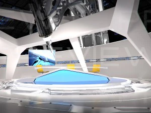 studio televisivo virtuale 09 Modello 3D