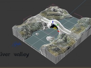 River valley low poly asset 3D Модель