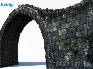 stone bridge Model 3D