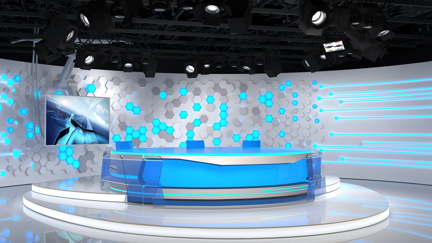 virtual broadcast studio 10 3D Model .c4d .max .obj .3ds .fbx .stl .blend 