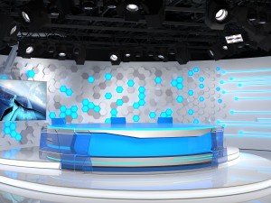 virtual broadcast studio 10 3D Model