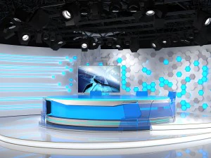 virtual broadcast studio 10 3D Model
