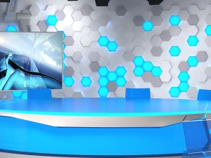 virtual broadcast studio 10 3D Model