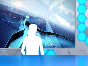 virtual broadcast studio 10 3D Model