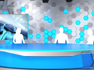 virtual broadcast studio 10 3D Model
