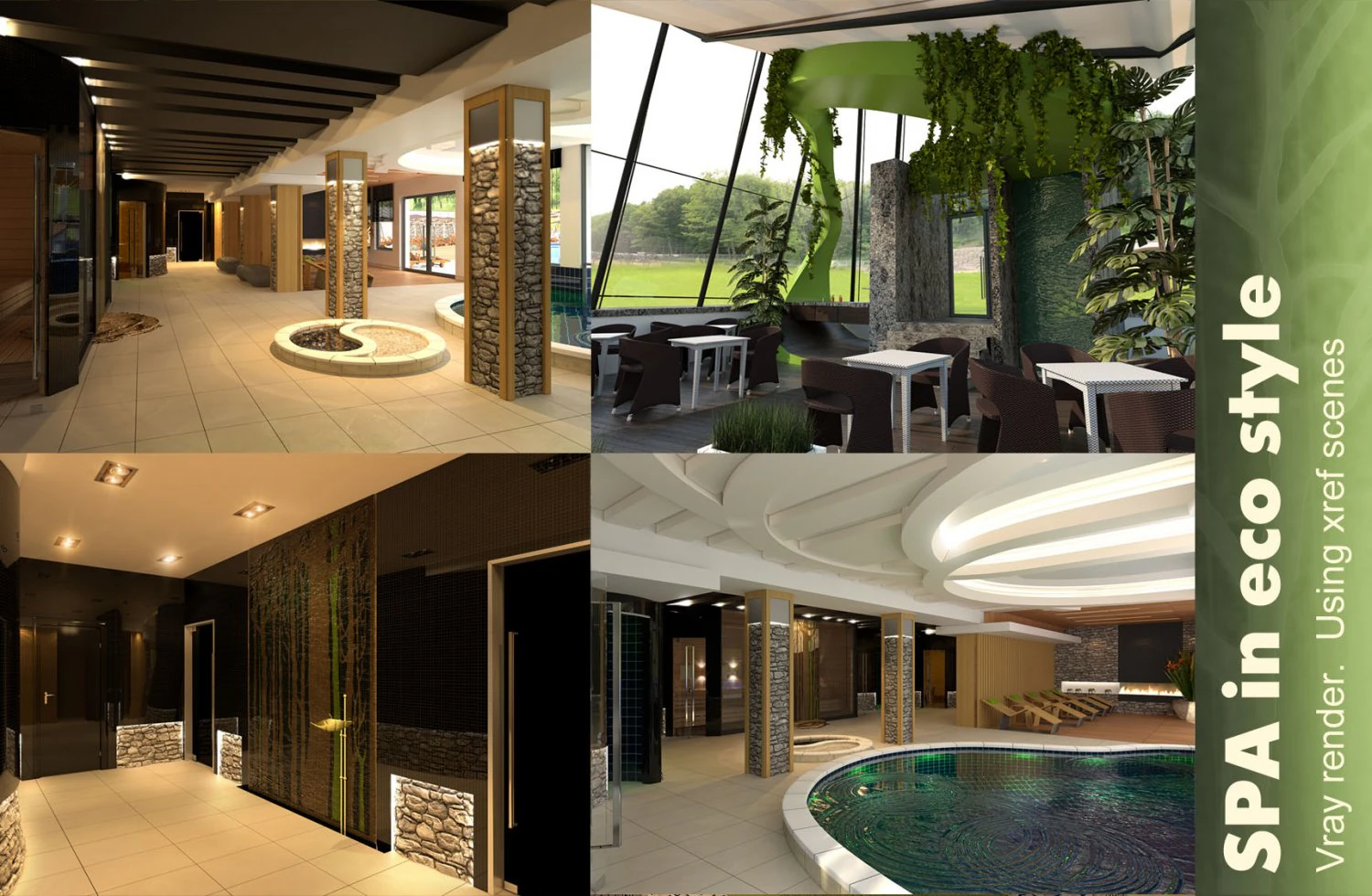 spa in eco style 3D Model .c4d .max .obj .3ds .fbx .stl .blend 