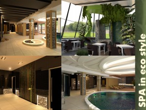 spa in eco style 3D Model