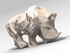 rhino lattice 3d print model Modèles 3D en vedette