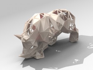 rhino lattice 3d print model Modèles 3D en vedette