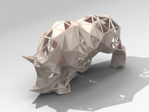 rhino lattice 3d print model Modèles 3D en vedette