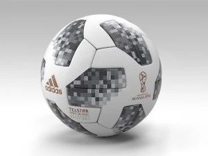 official ball fifa worldcup 2018 telstar pbr 3D Model