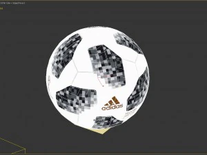 official ball fifa worldcup 2018 telstar pbr 3D Model