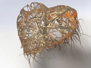 valentine heart growth animated 3d sequence 3D Model