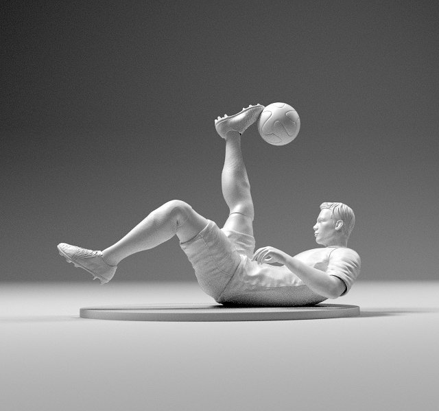 footballer 02 flipstrike 02 stl Modello di stampa 3D .c4d .max .obj .3ds .fbx .stl .blend 