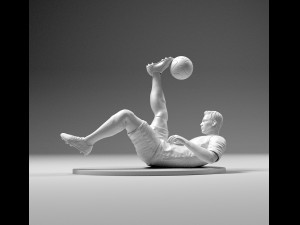 footballer 02 flipstrike 02 stl Model do druku 3D