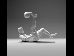 footballer 02 flipstrike 02 stl 3D Print Model