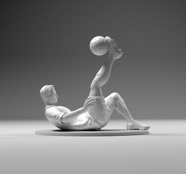 footballer 02 flipstrike 01 stl Modello di stampa 3D .c4d .max .obj .3ds .fbx .stl .blend 