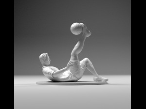 footballer 02 flipstrike 01 stl 3D Print Model