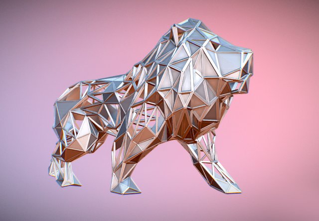 lion lattice Modèles 3D en vedette .c4d .max .obj .3ds .fbx .stl .blend 