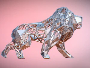 ライオン格子 3Dプリントモデル