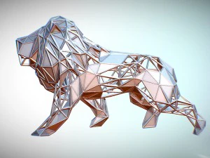 ライオン格子 3Dプリントモデル