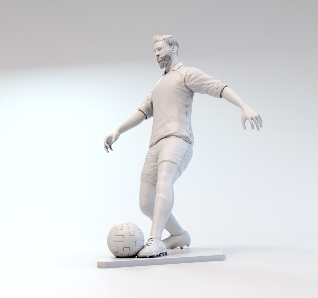 footballer 03 footstrike 01 stl 3D Print Model .c4d .max .obj .3ds .fbx .stl .blend 