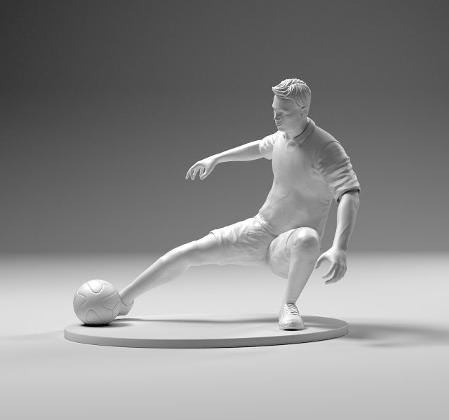 footballer 02 footstrike 05 stl 3Dプリントモデル .c4d .max .obj .3ds .fbx .stl .blend 