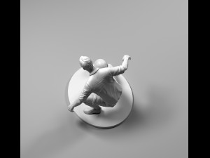 footballer 02 footstrike 05 stl 3Dプリントモデル
