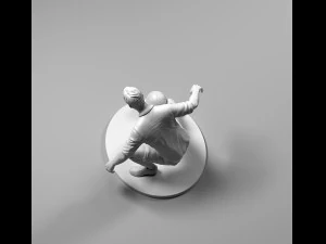 footballer 02 footstrike 05 stl 3D Print Model