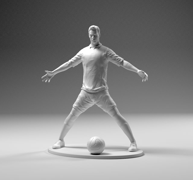 footballer 02 powerstand 01 stl 3D 打印模型 .c4d .max .obj .3ds .fbx .stl .blend