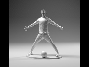 footballer 02 powerstand 01 stl 3D Print Model
