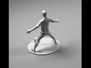 footballer 02 powerstand 01 stl 3D 打印模型