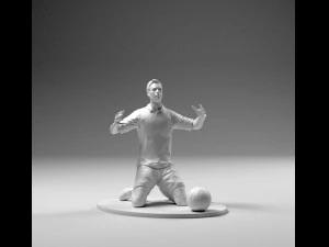 footballer 02 wonder pose 01 stl 3D Print Model
