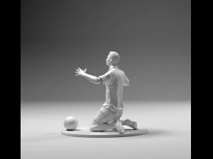 footballer 02 wonder pose 01 stl 3D Print Model
