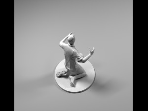 footballer 02 wonder pose 01 stl 3D-Druckmodell