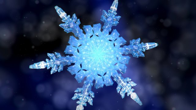 snowflake growth animated and obj sequence Model 3D .c4d .max .obj .3ds .fbx .stl .blend 