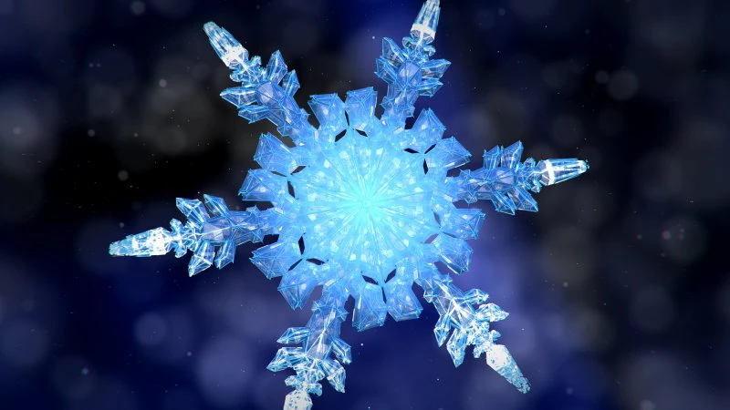snowflake growth animated and obj sequence 3D Model .c4d .max .obj .3ds .fbx .stl .blend